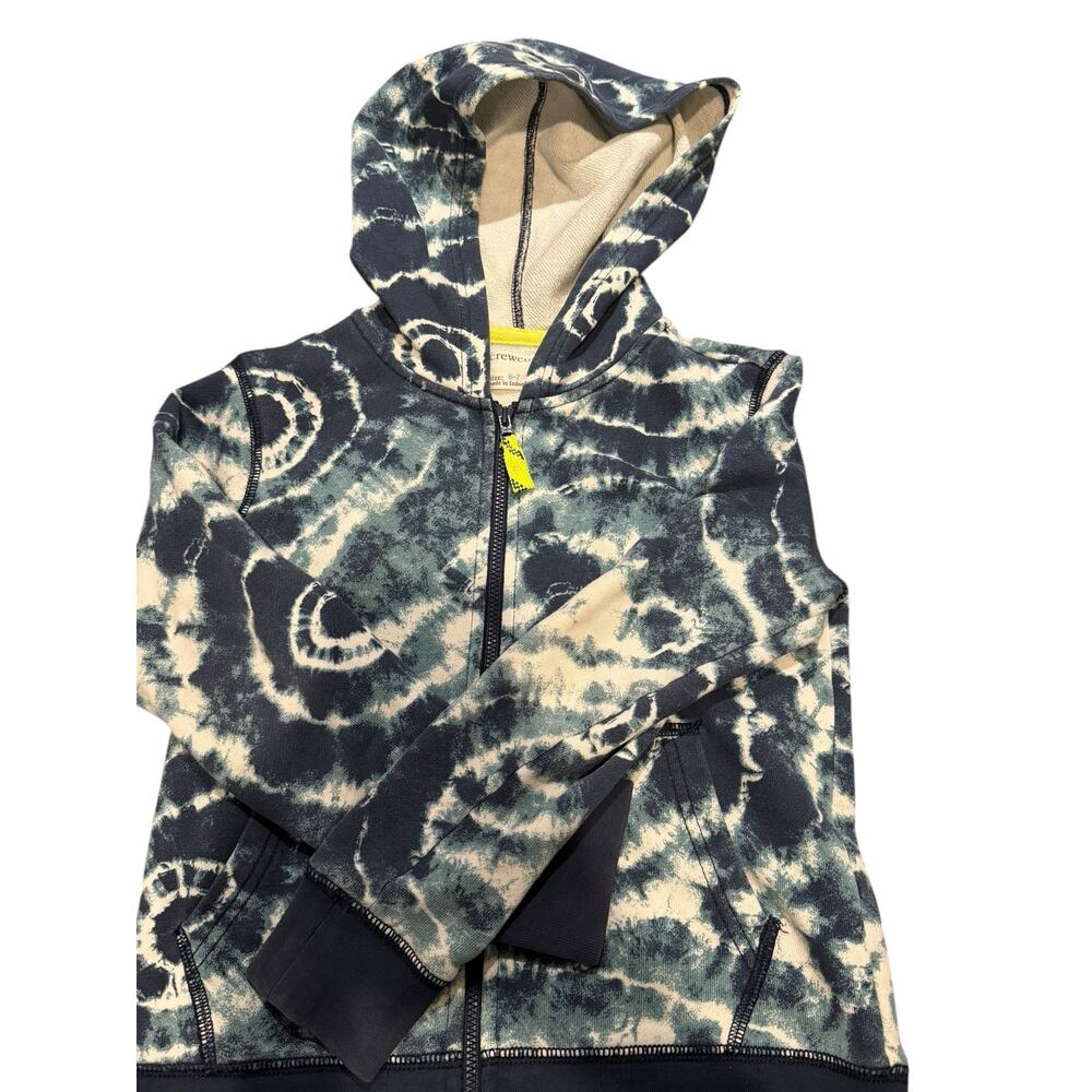 Crewcuts Blue Batik Tie-Dye Zip Hoodie | Kids 6–7 - Picture 4 of 10